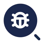 Minimalistic Magnifer Bug SVG Icon